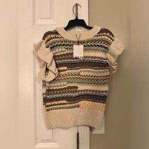 NWT ZARA Crochet Sweater Vest